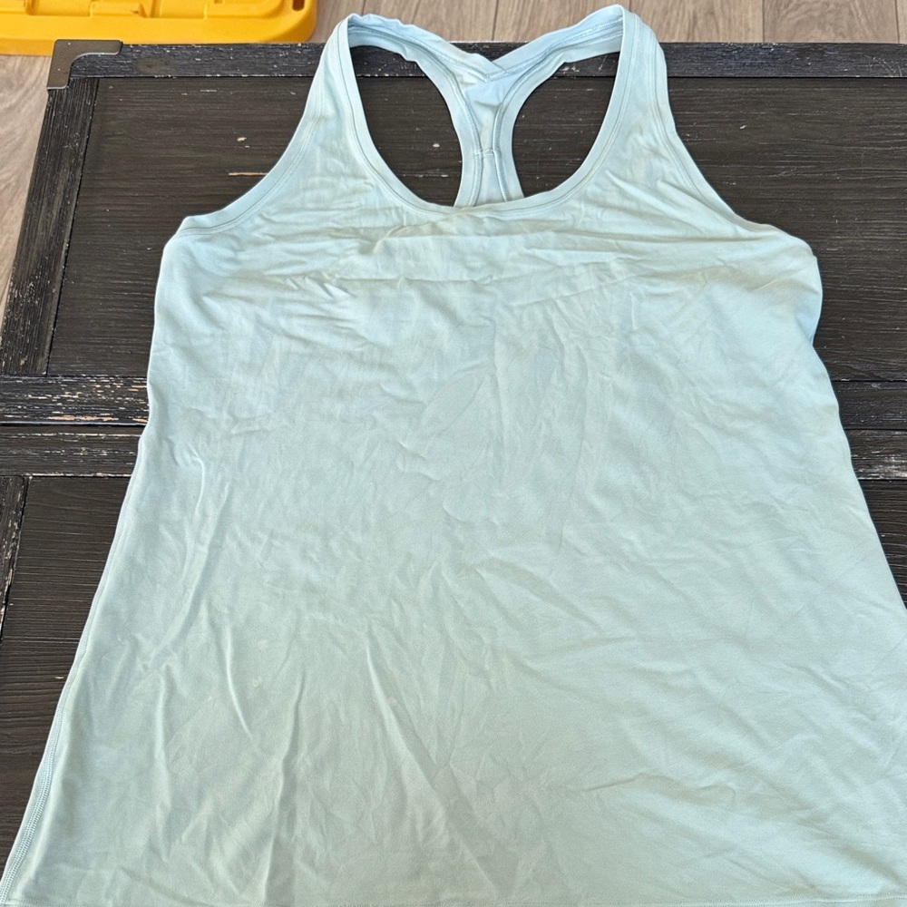 Lululemon size 16 Silver Blue Cool Racerback Tank Top Nulu